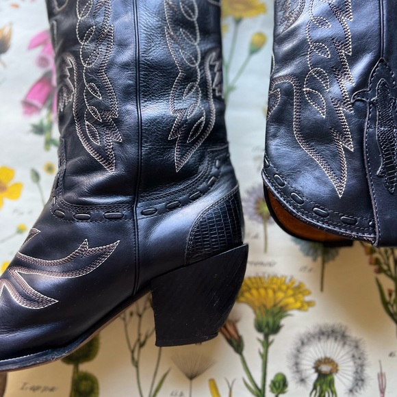 Vero Cuoio Vintage Embroidered Cowboy Boots - Women’s 8 - Made In Italy - Picture 14 of 16